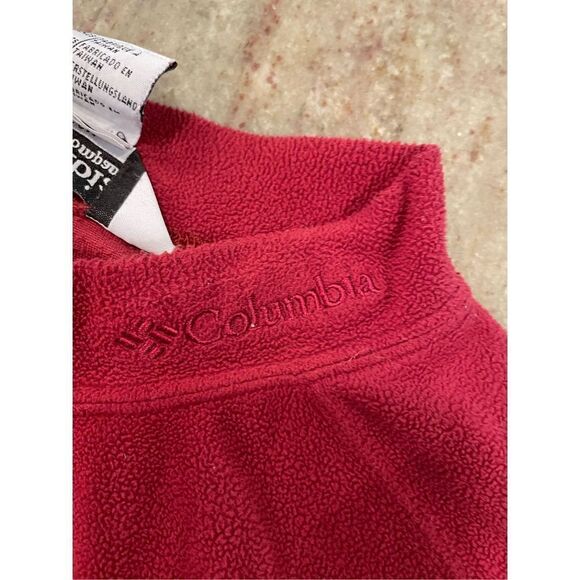 Columbia Men’s Turtleneck Pullover Fleece Red Size Large - Picture 10 of 11